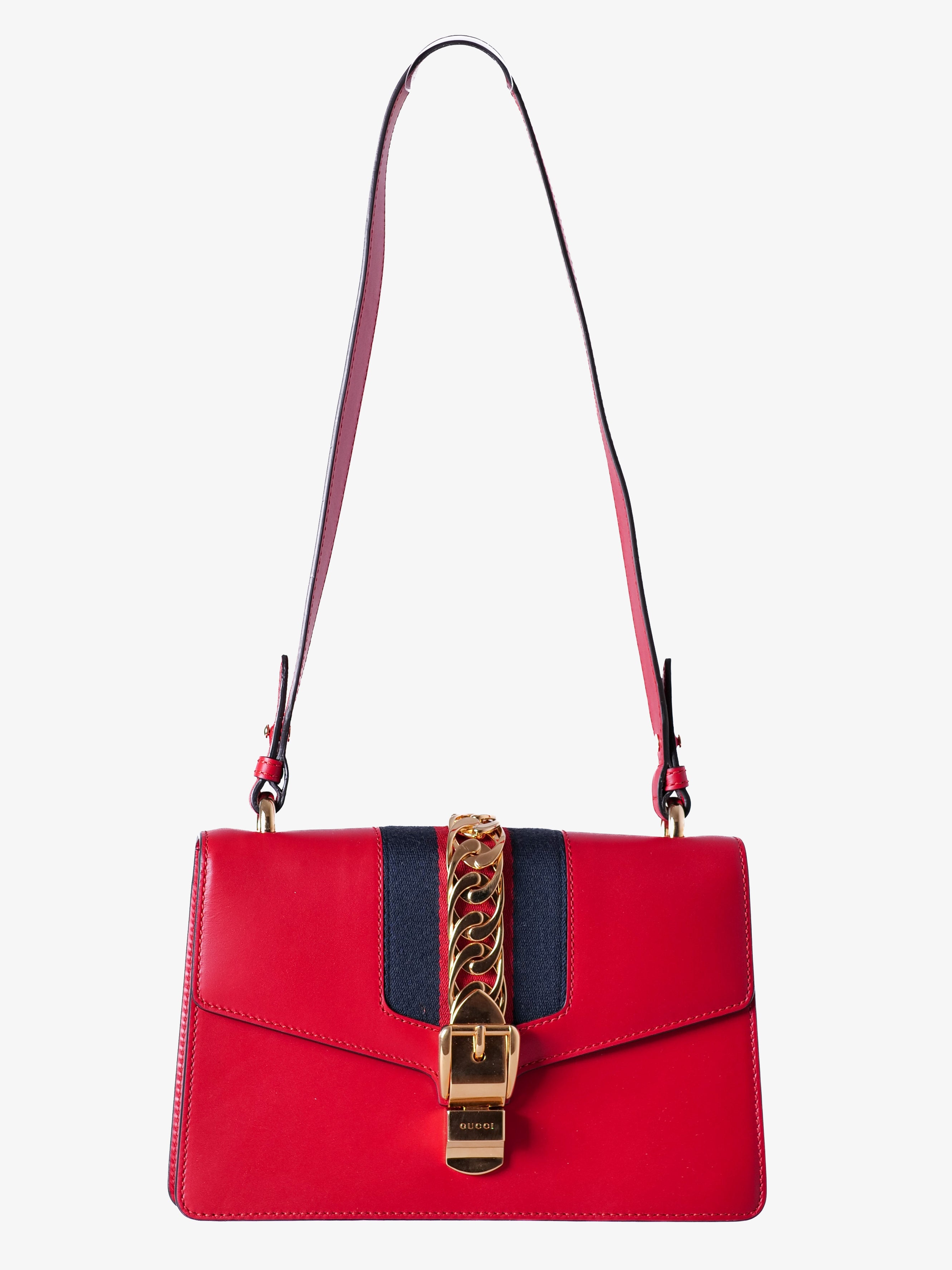 Gucci Sylvie Small Shoulder Bag Piel Roja