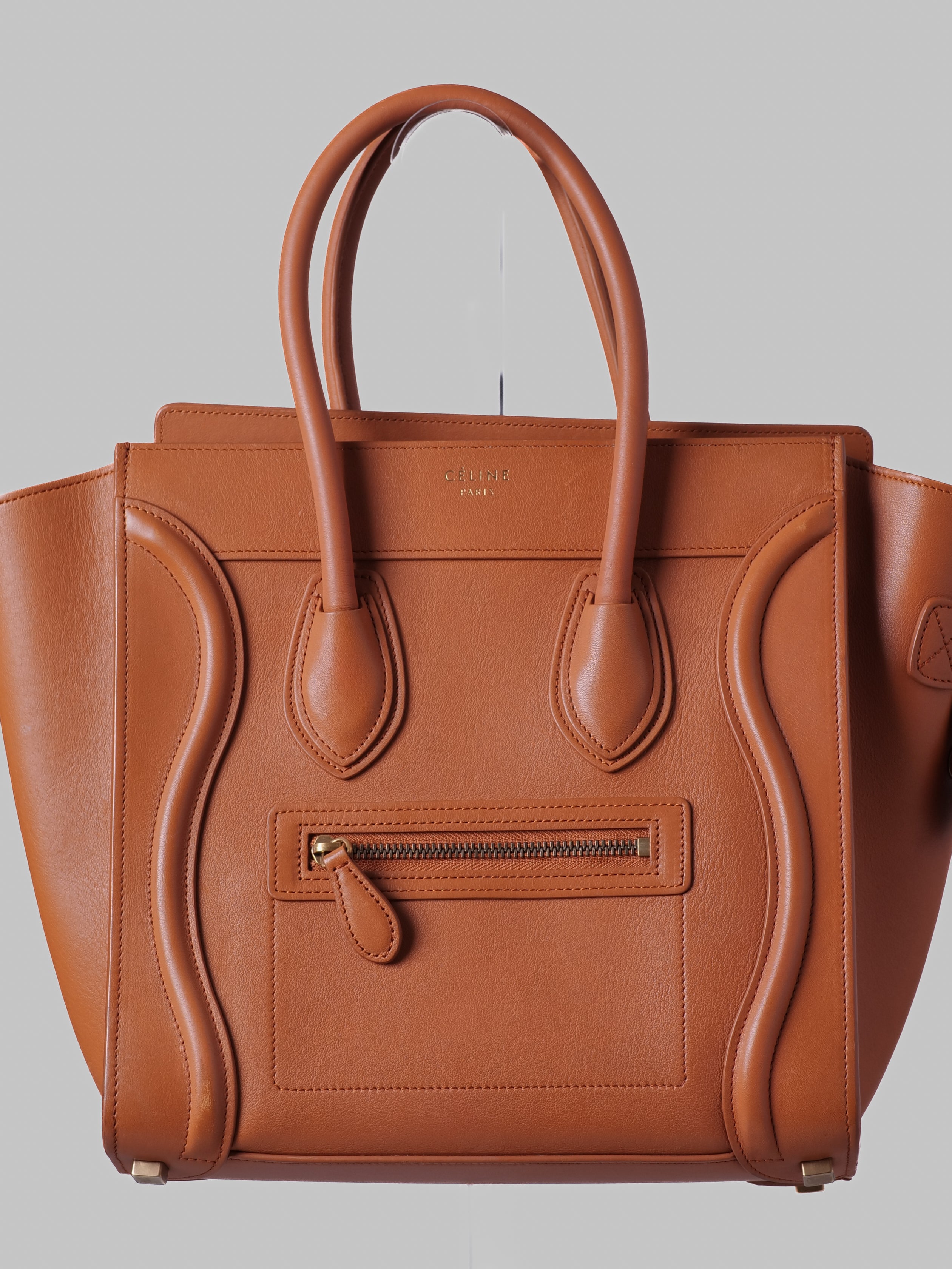 CELINE LUGGAGE BAG CAMEL LEATHER