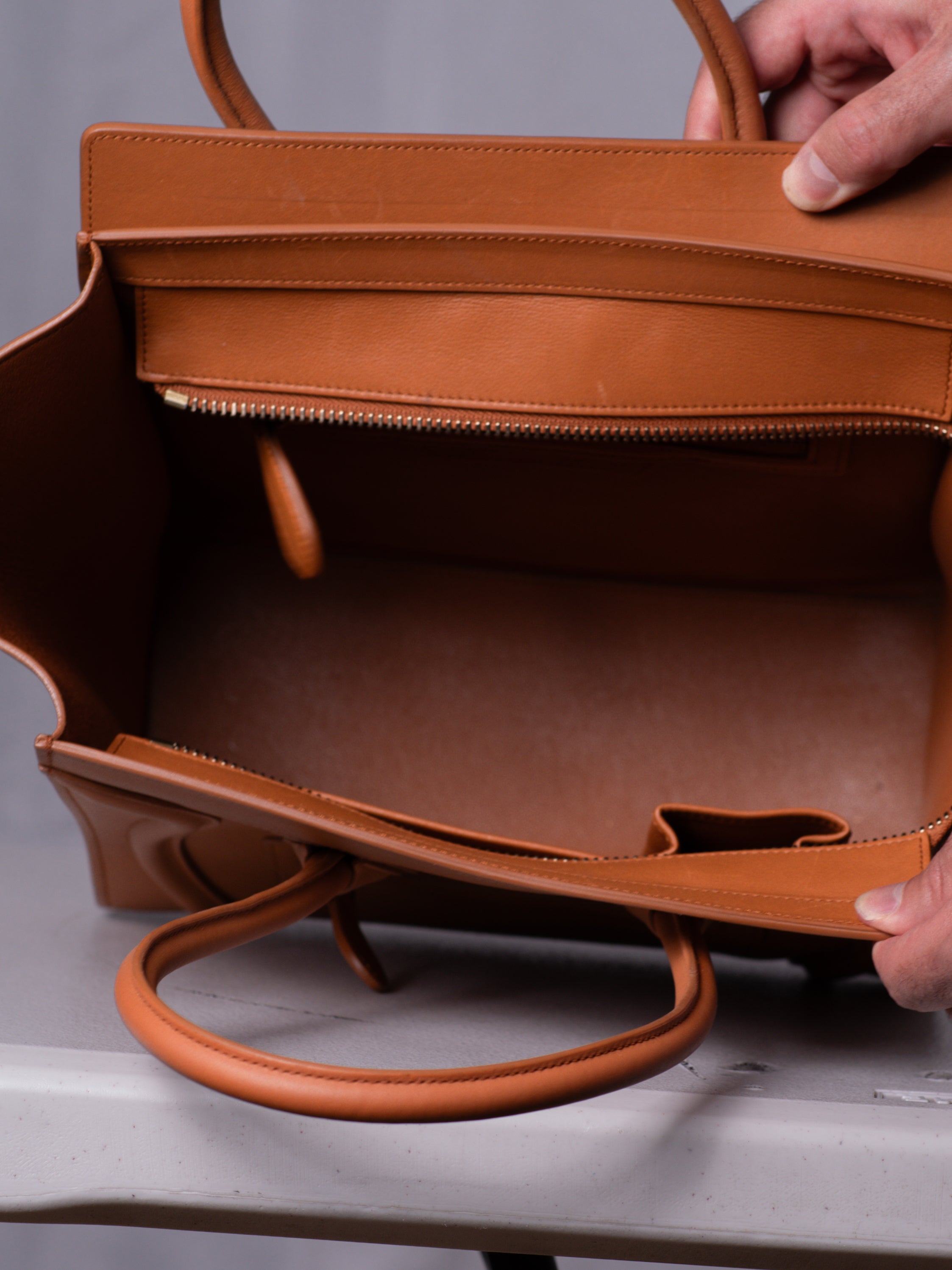 CELINE LUGGAGE BAG CAMEL LEATHER