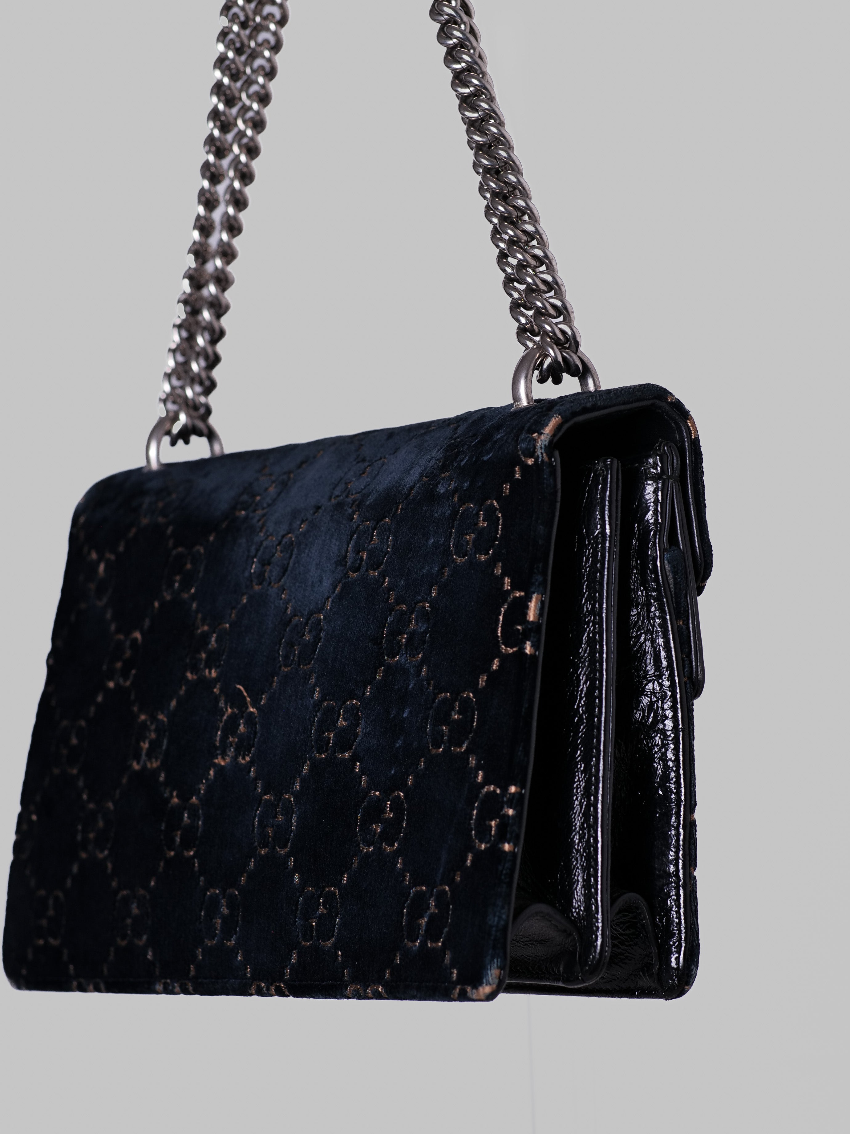 Gucci Dionysus Small GG en Terciopelo Negro