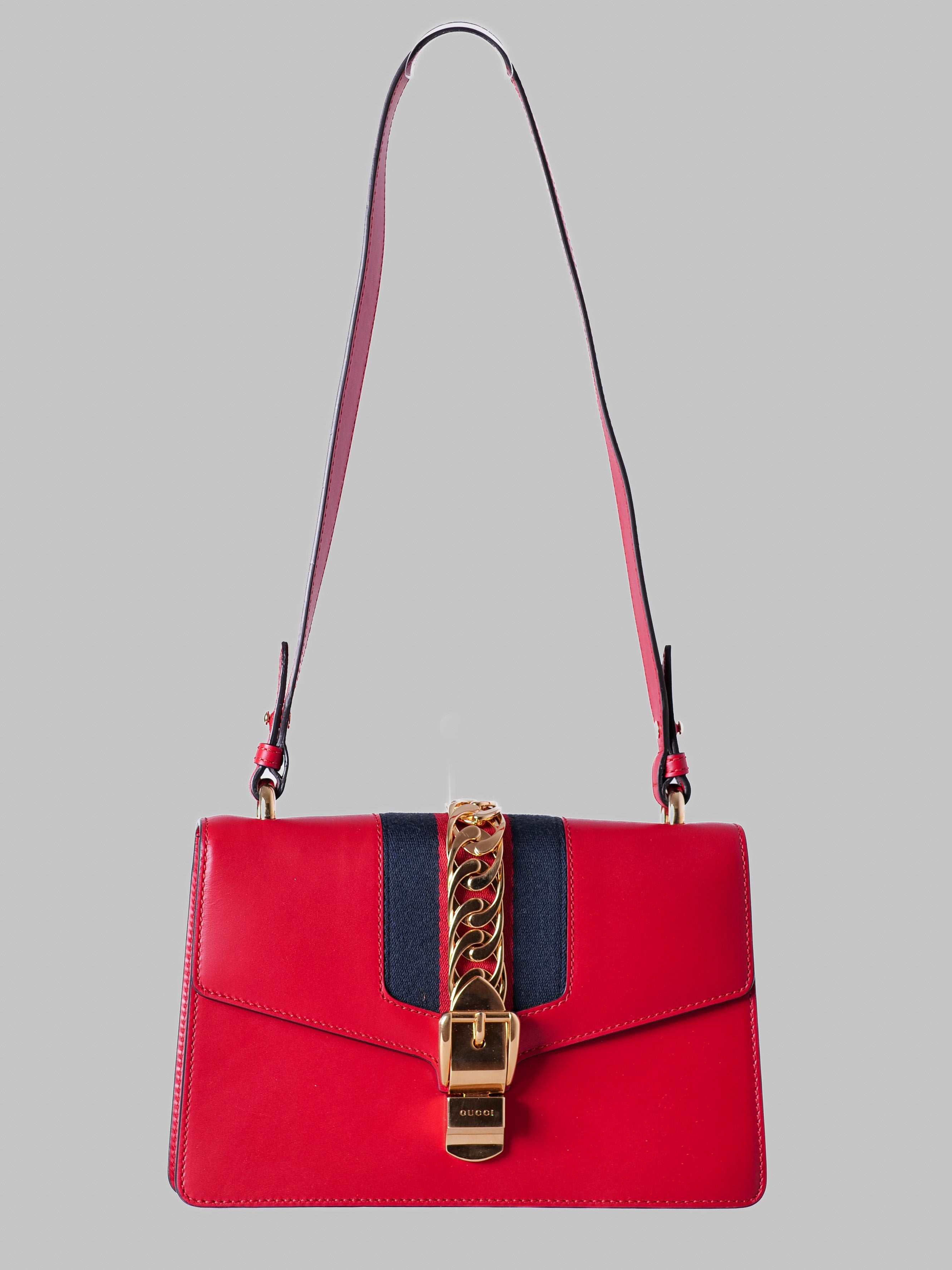 Gucci Sylvie Small Shoulder Bag Piel Roja