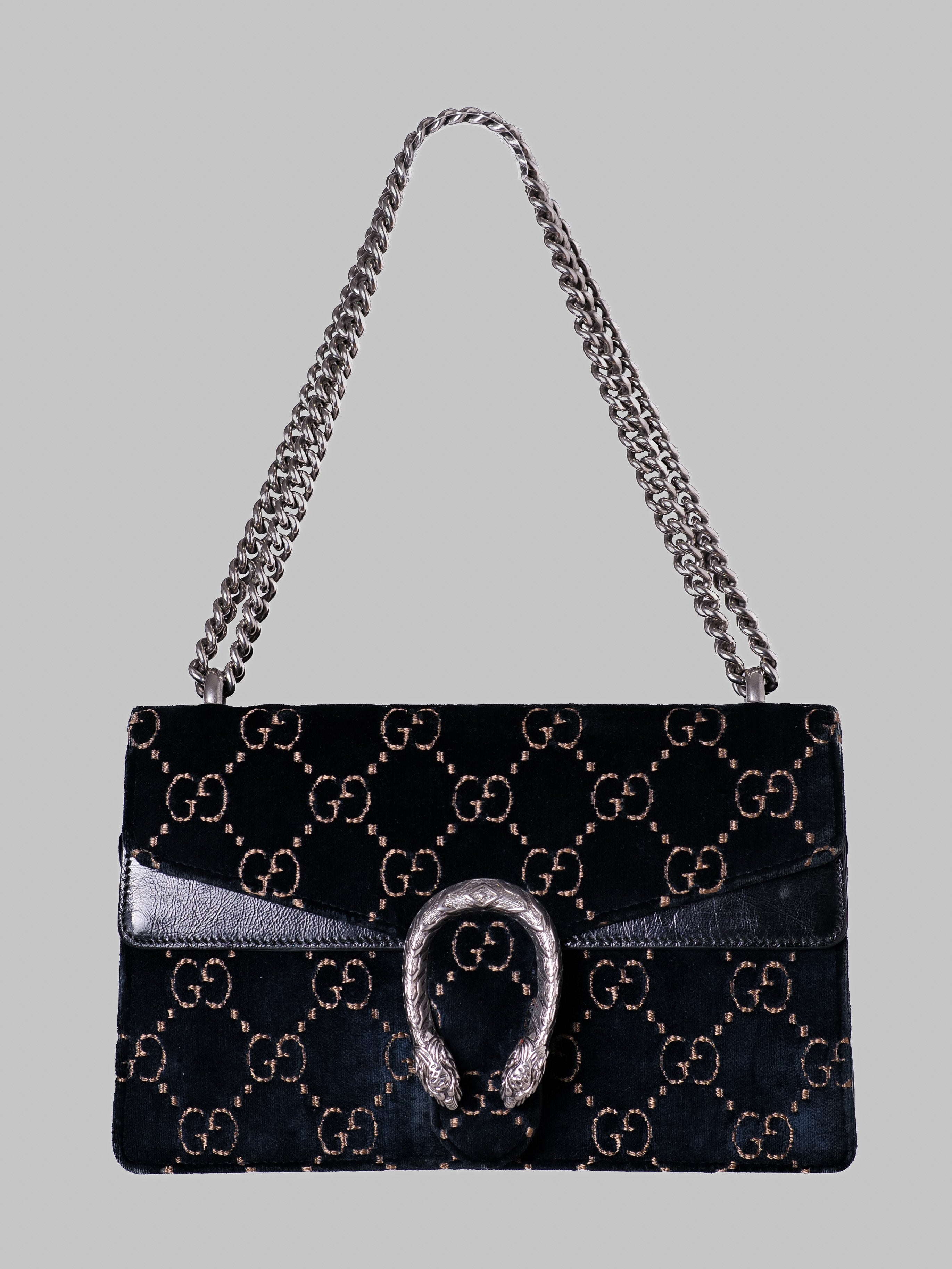 Gucci Dionysus Small GG en Terciopelo Negro
